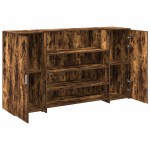 vidaXL Birou de recepție stejar afumat 180x50x103,5 cm lemn prelucrat