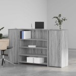 vidaXL Birou de recepție Gri Sonoma 180x50x103,5 cm Lemn prelucrat vidaXL Birou de recepție Gri Sonoma 180x50x103,5 cm Lemn prelucrat