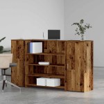 vidaXL Birou de recepție Lemn vechi 180x50x103,5 cm Lemn prelucrat vidaXL Birou de recepție Lemn vechi 180x50x103,5 cm Lemn prelucrat