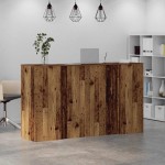 vidaXL Birou de recepție Lemn vechi 180x50x103,5 cm Lemn prelucrat vidaXL Birou de recepție Lemn vechi 180x50x103,5 cm Lemn prelucrat
