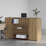 vidaXL Birou de recepție Stejar Artisan 180x50x103,5 cm Lemn prelucrat vidaXL Birou de recepție Stejar Artisan 180x50x103,5 cm Lemn prelucrat