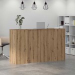 vidaXL Birou de recepție Stejar Artisan 180x50x103,5 cm Lemn prelucrat vidaXL Birou de recepție Stejar Artisan 180x50x103,5 cm Lemn prelucrat