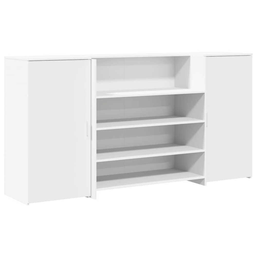 vidaXL Birou de recepție alb 200x50x103,5 cm din lemn prelucrat