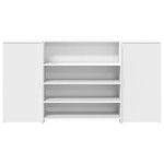 vidaXL Birou de recepție alb 200x50x103,5 cm din lemn prelucrat