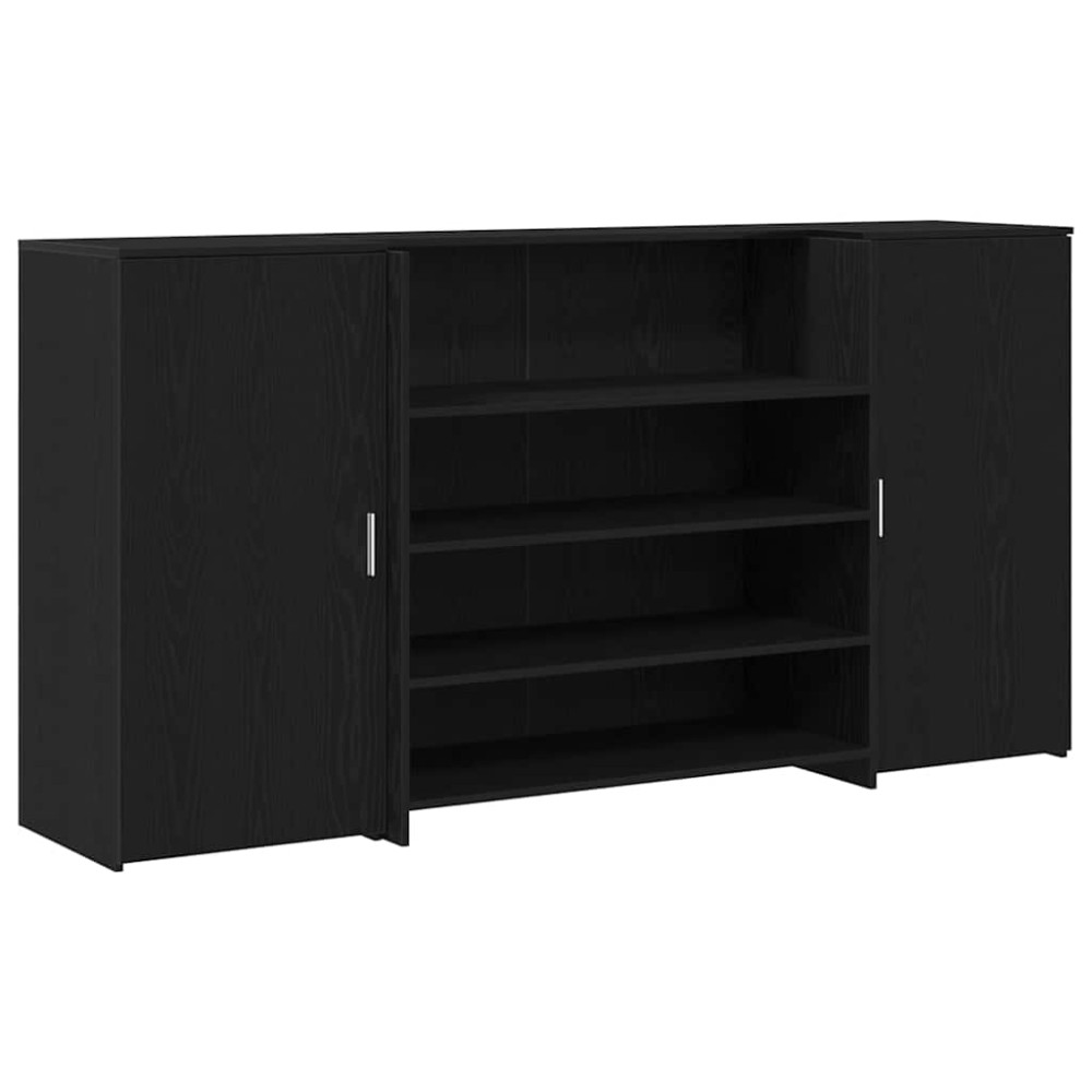 vidaXL Birou de recepție Stejar negru 200x50x103,5 cm Lemn prelucrat