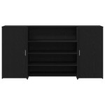 vidaXL Birou de recepție Stejar negru 200x50x103,5 cm Lemn prelucrat vidaXL Birou de recepție Stejar negru 200x50x103,5 cm Lemn prelucrat