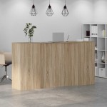 vidaXL Birou de recepție Stejar Sonoma 200x50x103,5 cm Lemn prelucrat vidaXL Birou de recepție Stejar Sonoma 200x50x103,5 cm Lemn prelucrat