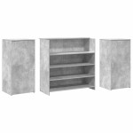 vidaXL Birou de recepție Gri beton 200x50x103,5 cm Lemn prelucrat vidaXL Birou de recepție Gri beton 200x50x103,5 cm Lemn prelucrat