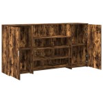 vidaXL Birou de recepție stejar afumat 200x50x103,5 cm lemn prelucrat