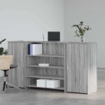 vidaXL Birou de recepție Gri Sonoma 200x50x103,5 cm Lemn prelucrat