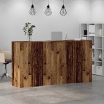 vidaXL Birou de recepție Lemn vechi 200x50x103,5 cm Lemn prelucrat