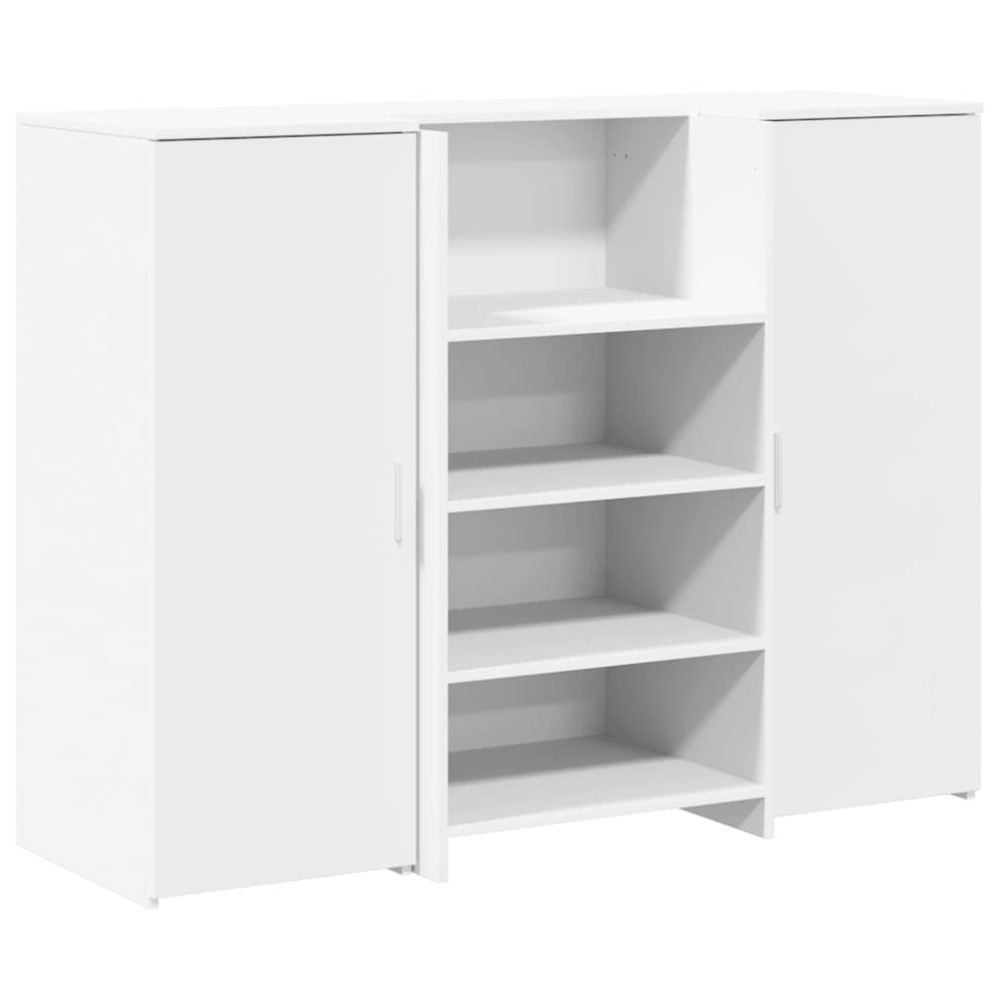 vidaXL Birou de recepție alb 135x50x103,5 cm din lemn prelucrat