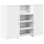 vidaXL Birou de recepție alb 135x50x103,5 cm din lemn prelucrat
