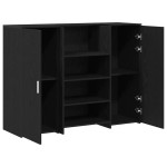 vidaXL Birou de recepție Stejar negru 135x50x103,5 cm Lemn prelucrat