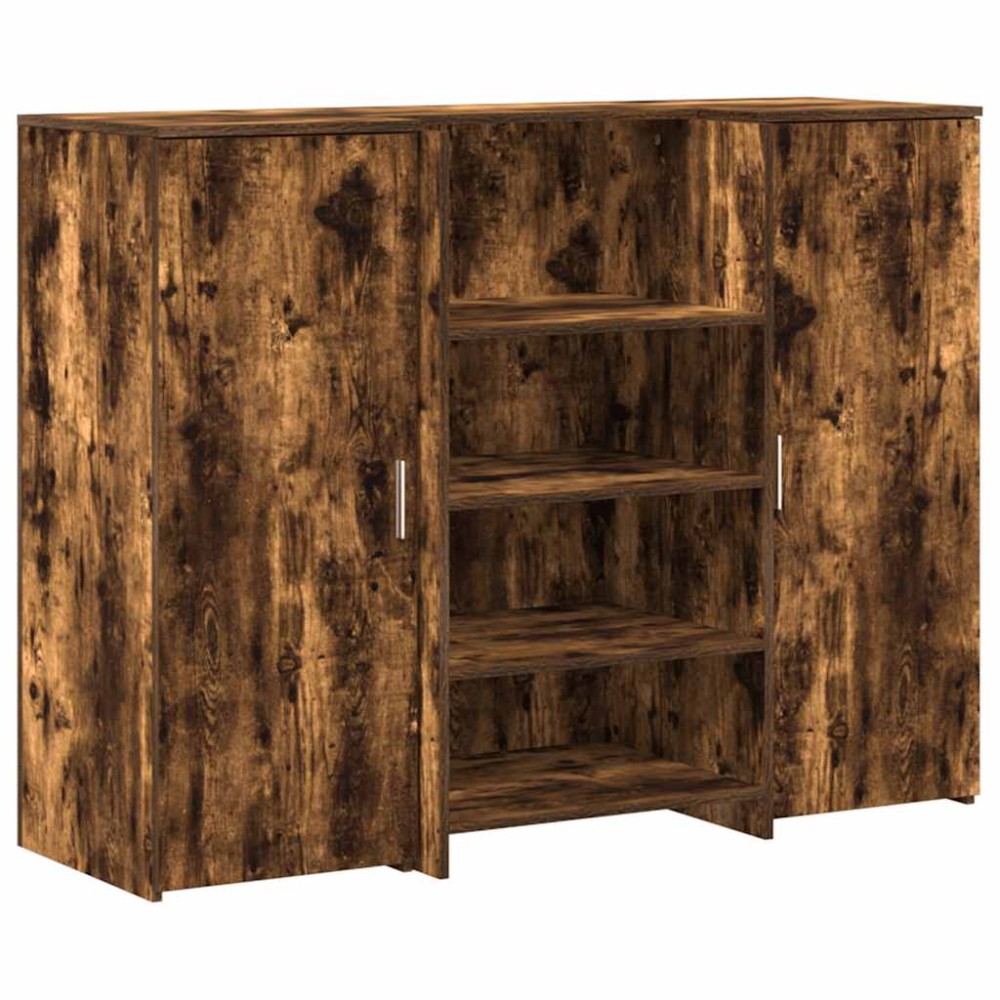 vidaXL Birou de recepție stejar afumat 135x50x103,5 cm lemn prelucrat