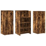 vidaXL Birou de recepție stejar afumat 135x50x103,5 cm lemn prelucrat
