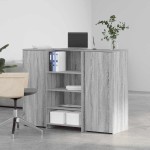 vidaXL Birou de recepție Gri Sonoma 135x50x103,5 cm Lemn prelucrat