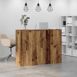 vidaXL Birou de recepție Lemn vechi 135x50x103,5 cm Lemn prelucrat vidaXL Birou de recepție Lemn vechi 135x50x103,5 cm Lemn prelucrat