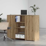 vidaXL Birou de recepție Stejar Artisan 135x50x103,5 cm Lemn prelucrat vidaXL Birou de recepție Stejar Artisan 135x50x103,5 cm Lemn prelucrat