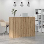 vidaXL Birou de recepție Stejar Artisan 135x50x103,5 cm Lemn prelucrat vidaXL Birou de recepție Stejar Artisan 135x50x103,5 cm Lemn prelucrat