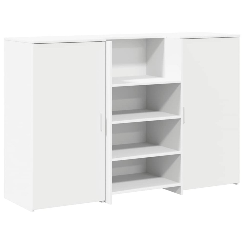 vidaXL Birou de recepție alb 155x50x103,5 cm din lemn prelucrat