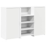 vidaXL Birou de recepție alb 155x50x103,5 cm din lemn prelucrat