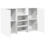 vidaXL Birou de recepție alb 155x50x103,5 cm din lemn prelucrat