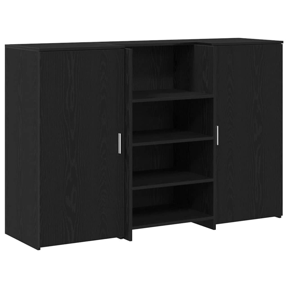 vidaXL Birou de recepție Stejar negru 155x50x103,5 cm Lemn prelucrat