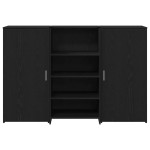 vidaXL Birou de recepție Stejar negru 155x50x103,5 cm Lemn prelucrat