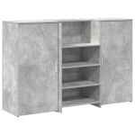vidaXL Birou de recepție Gri beton 155x50x103,5 cm Lemn prelucrat