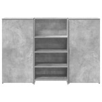 vidaXL Birou de recepție Gri beton 155x50x103,5 cm Lemn prelucrat