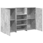 vidaXL Birou de recepție Gri beton 155x50x103,5 cm Lemn prelucrat