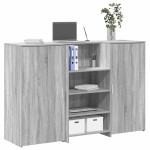 vidaXL Birou de recepție Gri Sonoma 155x50x103,5 cm Lemn prelucrat vidaXL Birou de recepție Gri Sonoma 155x50x103,5 cm Lemn prelucrat