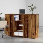 vidaXL Birou de recepție Lemn vechi 155x50x103,5 cm Lemn prelucrat vidaXL Birou de recepție Lemn vechi 155x50x103,5 cm Lemn prelucrat