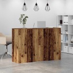 vidaXL Birou de recepție Lemn vechi 155x50x103,5 cm Lemn prelucrat vidaXL Birou de recepție Lemn vechi 155x50x103,5 cm Lemn prelucrat