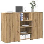 vidaXL Birou de recepție Stejar Artisan 155x50x103,5 cm Lemn prelucrat vidaXL Birou de recepție Stejar Artisan 155x50x103,5 cm Lemn prelucrat