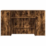 vidaXL Birou de recepție stejar afumat 180x50x103,5 cm lemn prelucrat