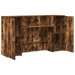 vidaXL Birou de recepție stejar afumat 180x50x103,5 cm lemn prelucrat