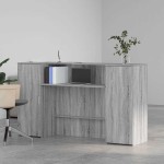 vidaXL Birou de recepție Gri Sonoma 180x50x103,5 cm Lemn prelucrat vidaXL Birou de recepție Gri Sonoma 180x50x103,5 cm Lemn prelucrat