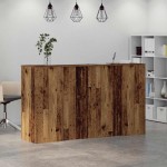 vidaXL Birou de recepție Lemn vechi 180x50x103,5 cm Lemn prelucrat
