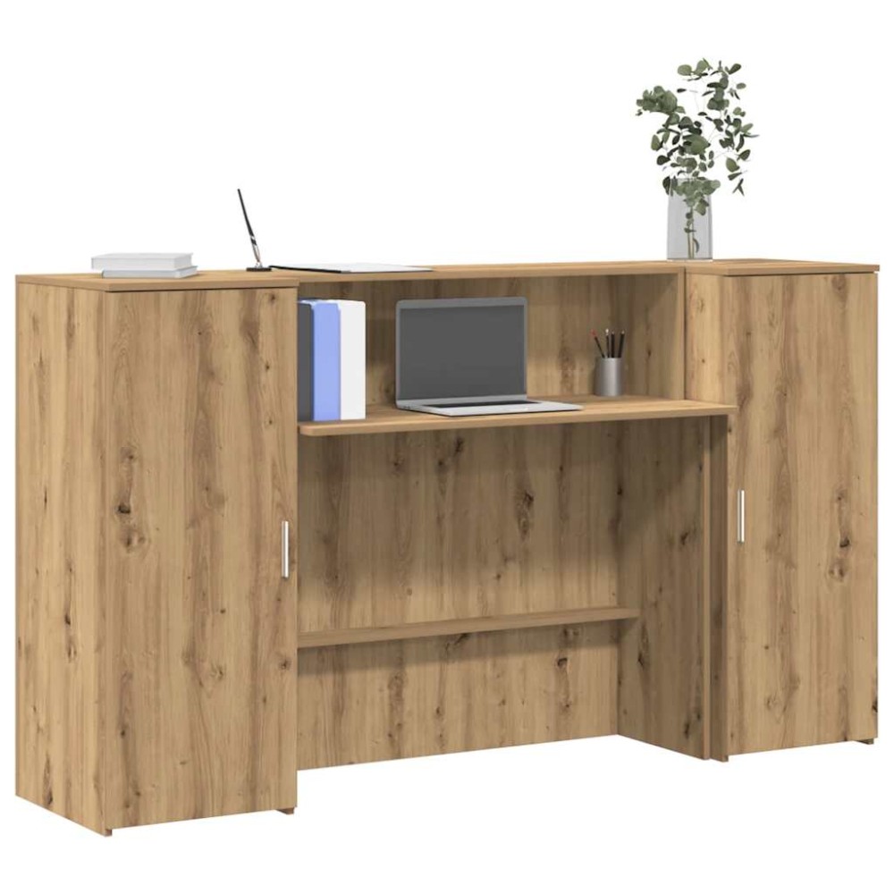 vidaXL Birou de recepție Stejar Artisan 180x50x103,5 cm Lemn prelucrat