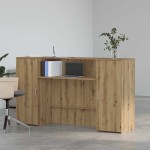 vidaXL Birou de recepție Stejar Artisan 180x50x103,5 cm Lemn prelucrat vidaXL Birou de recepție Stejar Artisan 180x50x103,5 cm Lemn prelucrat
