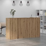 vidaXL Birou de recepție Stejar Artisan 180x50x103,5 cm Lemn prelucrat vidaXL Birou de recepție Stejar Artisan 180x50x103,5 cm Lemn prelucrat