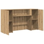 vidaXL Birou de recepție Stejar Artisan 180x50x103,5 cm Lemn prelucrat vidaXL Birou de recepție Stejar Artisan 180x50x103,5 cm Lemn prelucrat