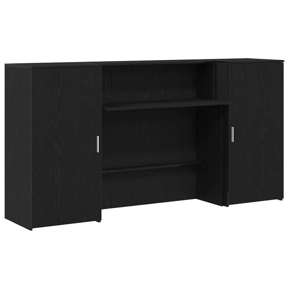 vidaXL Birou de recepție Stejar negru 200x50x103,5 cm Lemn prelucrat