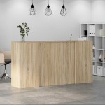 vidaXL Birou de recepție Stejar Sonoma 200x50x103,5 cm Lemn prelucrat vidaXL Birou de recepție Stejar Sonoma 200x50x103,5 cm Lemn prelucrat