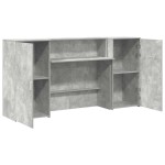 vidaXL Birou de recepție Gri beton 200x50x103,5 cm Lemn prelucrat