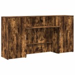 vidaXL Birou de recepție stejar afumat 200x50x103,5 cm lemn prelucrat