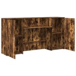 vidaXL Birou de recepție stejar afumat 200x50x103,5 cm lemn prelucrat