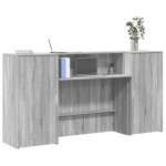 vidaXL Birou de recepție Gri Sonoma 200x50x103,5 cm Lemn prelucrat vidaXL Birou de recepție Gri Sonoma 200x50x103,5 cm Lemn prelucrat